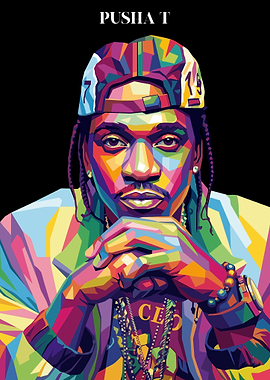 Pusha T Pop Art Portrait