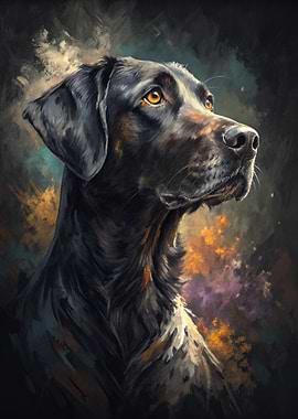 Black Dog Portrait
