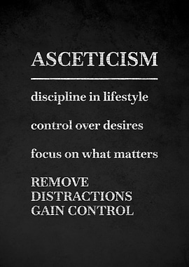 Asceticism Definition Poster