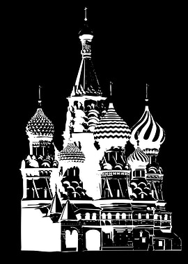 Saint Basil's Cathedral Silhouette