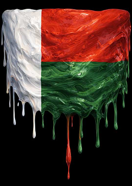 Dripping Madagascar Flag