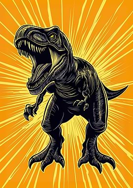 Roaring Tyrannosaurus Rex Dinosaur