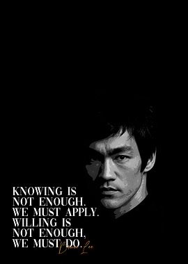 Bruce Lee Quote Poster