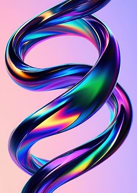 Iridescent Twisted Ribbon
