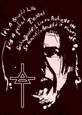 Gothic Portrait with Text and Symbol
