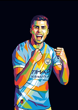 Rodri Football Pop Art