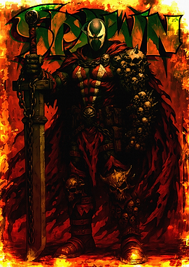 Spawn with Sword and Skulls