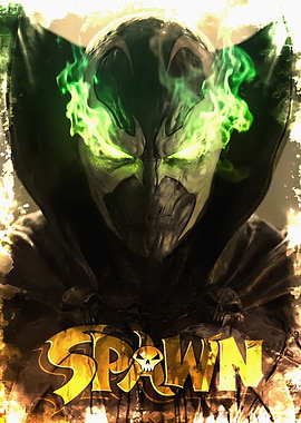 Spawn with Green Flames