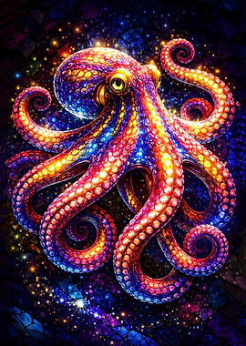 Psychedelic Octopus in Cosmic Background
