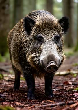 Wild Boar in Forest