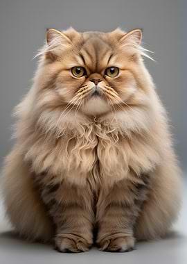 Fluffy Golden Persian Cat
