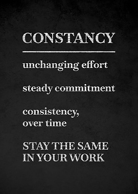 Constancy Definition Poster