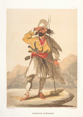Albanian Shepherd in Traditional Attire