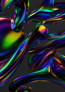 Iridescent Fluid Sculpture