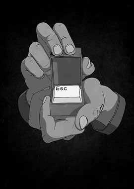 Hands Holding Escape Key Ring Box