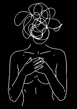 Abstract Woman with Tangled Thoughts