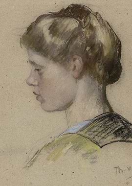 Profile Portrait of a Young Woman