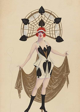 Costume Design with Spade Motifs