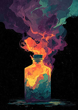 Bottle of Colorful Smoke
