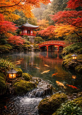 Japanese Garden in Autumn