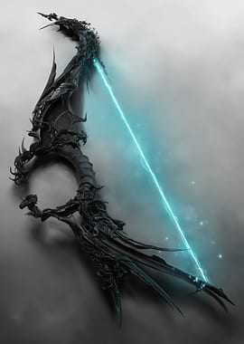 Dark Dragon Bow with Blue Energy