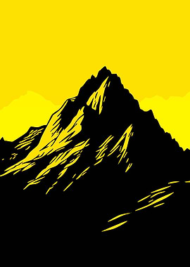 Minimalist Mountain Landscape