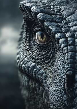 Close-up of a Dinosaur's Eye