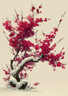 Plum Blossoms in Snow