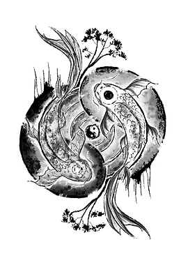 Yin Yang Koi Fish