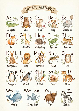 Animal Alphabet Chart