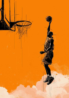 Basketball Player Dunking