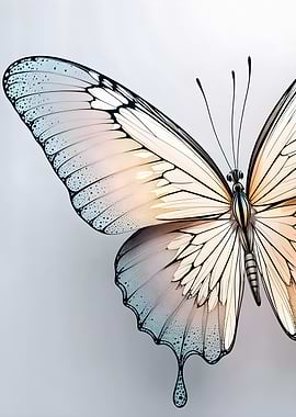 Delicate Butterfly Wing Close-up