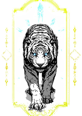 White Tiger with Blue Eyes