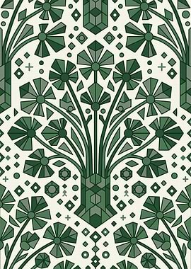 Art Deco Floral Pattern