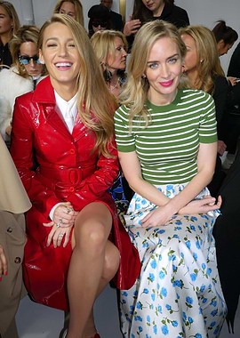 Blake Lively and Emily Blunt at Fashion Show