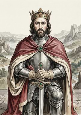 King in Armor with Sword