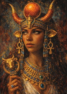 Egyptian Goddess Hathor Portrait