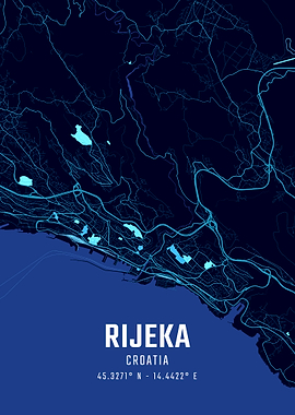 Rijeka Midnight City Map