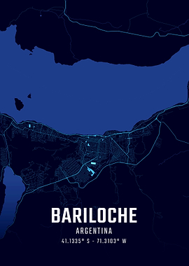 Bariloche Midnight City Map