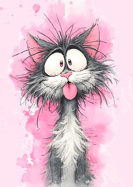 Funny Cat Sticking Tongue Out