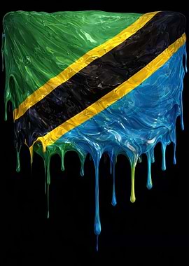 Dripping Tanzanian Flag