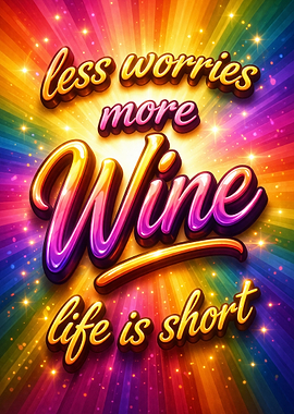 Less Worries More Wine Life Is Short
