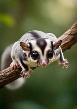 Sugar Glider on a Branch