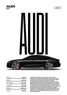 Audi RS7 Car Poster