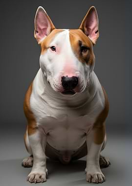 Bull Terrier Dog Portrait