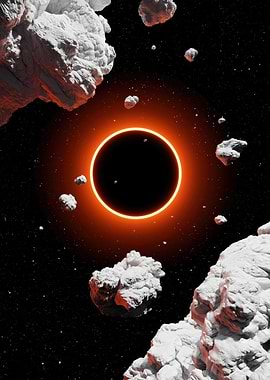 Black Hole with Asteroids