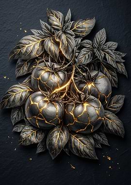 Kintsugi Tomatoes and Basil
