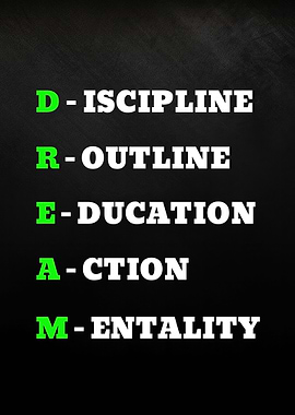 DREAM Acronym Motivational Text