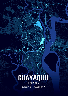 Guayaquil Midnight City Map