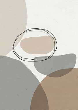 Abstract Organic Shapes with Line Art